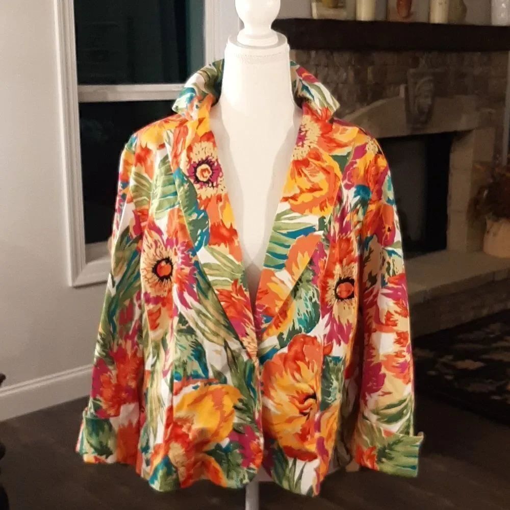Bandolino Woman Stretch Floral Jacket